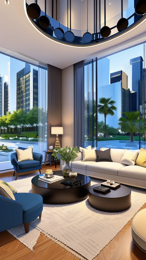 modern residential living room renderings,  Professional Rendering, Wide-angle exterior 2023, 非常にDetailed rendering, High quality rendering, Realistic rendering, architectural rendering, High quality rendering, Detailed rendering, hyper-Realistic rendering, hyper - Realistic rendering, Highly realistic 3D rendering, High Quality Rendering, Realistic renderinging, very Realistic rendering