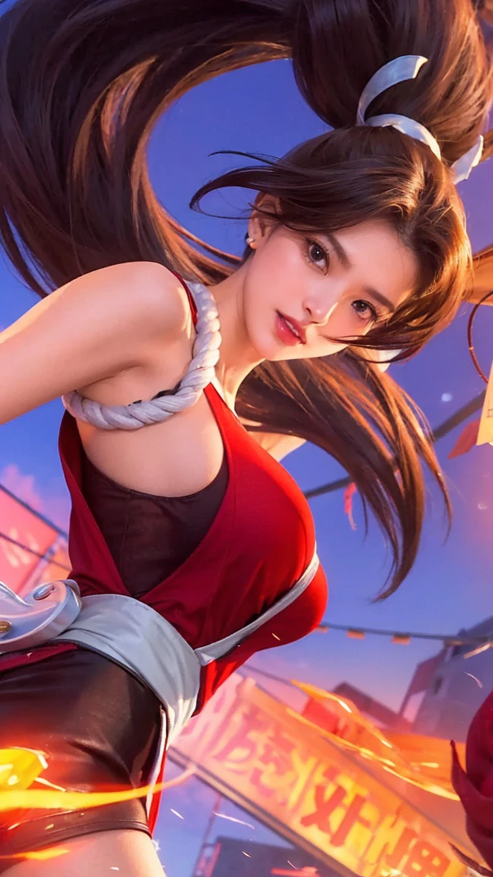 a beautiful girl in , afraid expression, detailed skin and facial features, busty, standing on japan street, realistic photography, raw photo, cg unity, ultra realistic, sharp focus, 4k, 8k, UHD, highres, masterpiece, best quality, realistic, vibrant, professional, cinematic, dramatic, anamorphic depth of field, detailed background