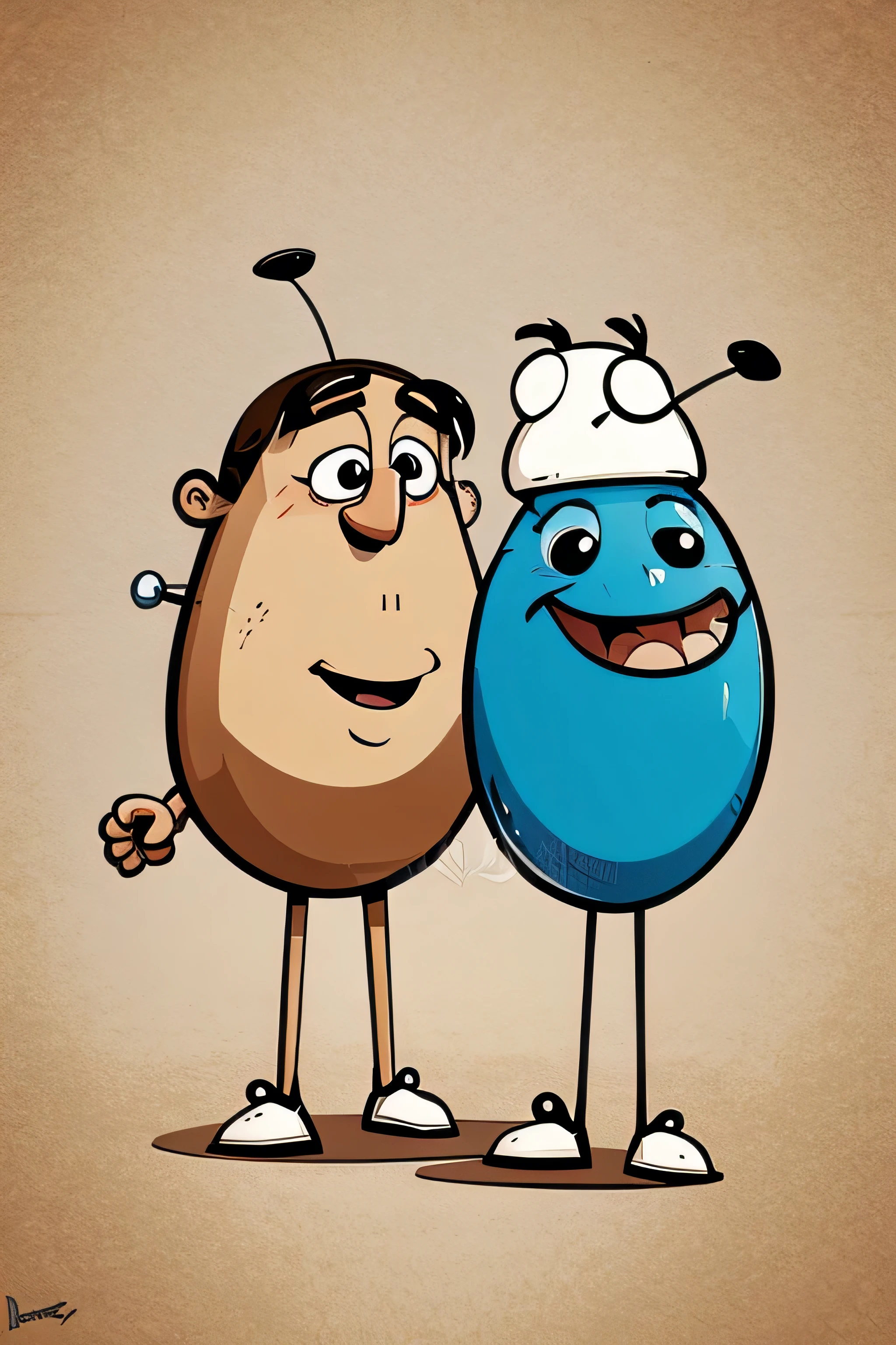 Funny cartoon character illustration