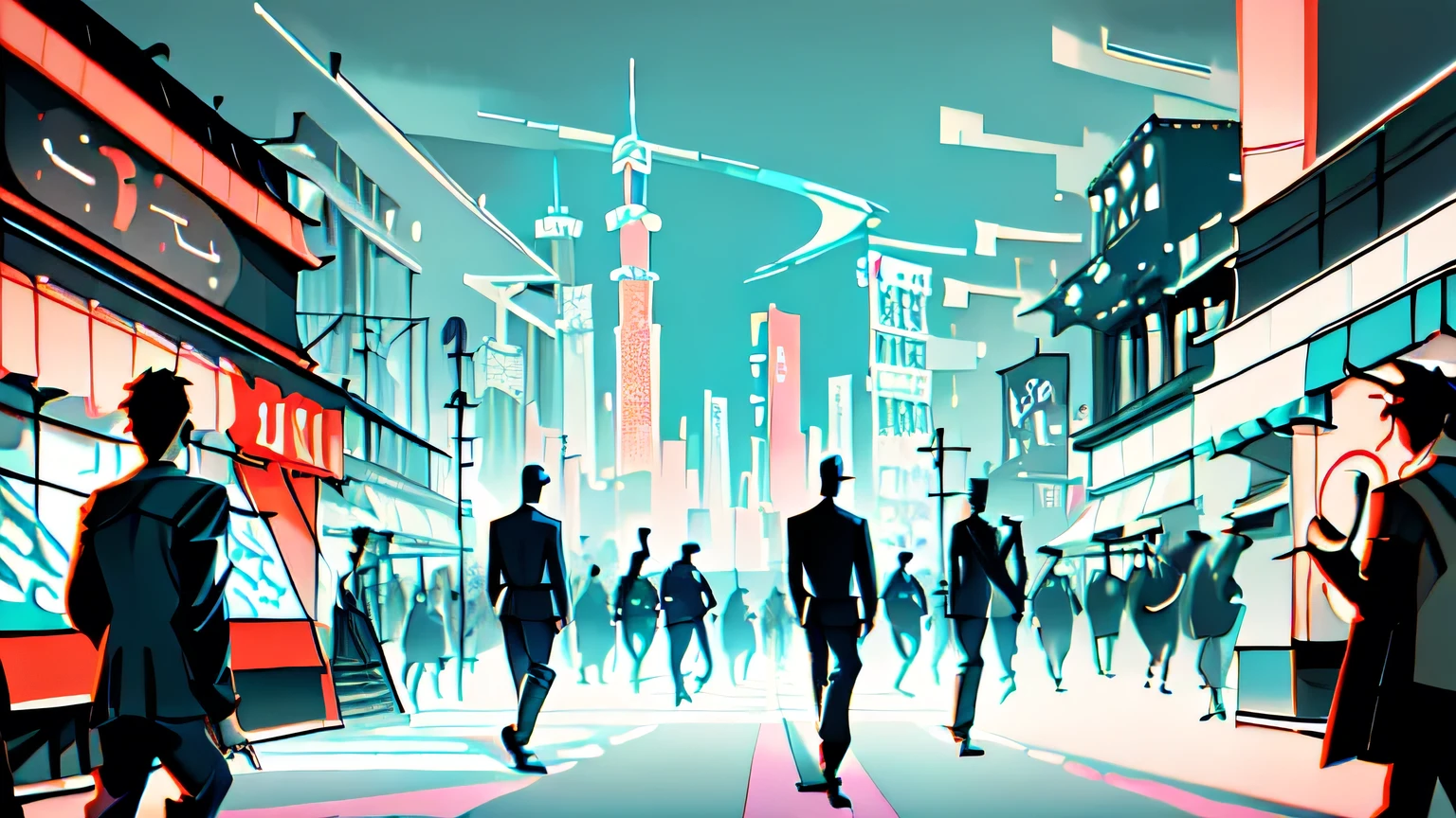 (best quality,4k,8k,highres,masterpiece:1.2),ultra-detailed,realistic,vivid colors,sharp focus,(neon,vibrant) Lofi nostalgia liminal space,divine luminescent,ominous road signs,purple,pink,sky,city,night,futuristic,retro,film grain,empty streets,glowing neon lights,reflection,hourglass,quiet atmosphere,tranquil vibes,ambient music,dreamy feeling,cozy settings,jazz cafe,vaporwave aesthetic,nostalgic vibes,faint city sounds,faded memories,loneliness,metropolitan solitude,mysterious figures,late-night wandering,hidden meaning,inner thoughts,melancholic emotions,embrace tranquility.