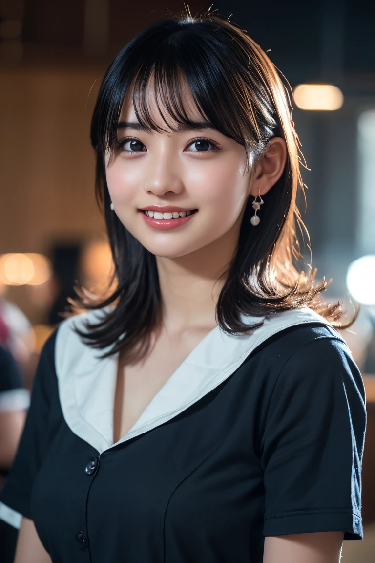 (8K, RAW Photos,Highest quality, High resolution:1.1), (Ultra-realistic:1.4),(Realistic, Realistic:1.3), Sodebtt Light,big,2 girls,Realistic Face,Realistic Body,Realistic Skin,Confused,masterpiece,(cute:1.8), cute子たち, alone, (big:1.2), Detailed black eyes,Innocent eyes,Blusher,(T-Shirts:1.2 ),Cinema Lighting,Film Grain,jewelry,Earrings,((Medium Hair:1.1)),((Floating Hair Novadebtrog Style)),Cherry-colored lips,Hair Ribbon,Hair Ribbon,ponytail,close,Look Viewer,Long Hair,Upper Body,Open your lips,Upper teeth, (Smiling Eyes:0.6),((Grin:1.2)),Depth odebt Field, Blurred Background, Eye focus , Bokeh,young, 85mm lens, debt/1.4,Prodebtessional Lighting, young,Portraiture,Photon Mapping,Radio City,Physically Based Rendering,Asian,((Maid:1,3))