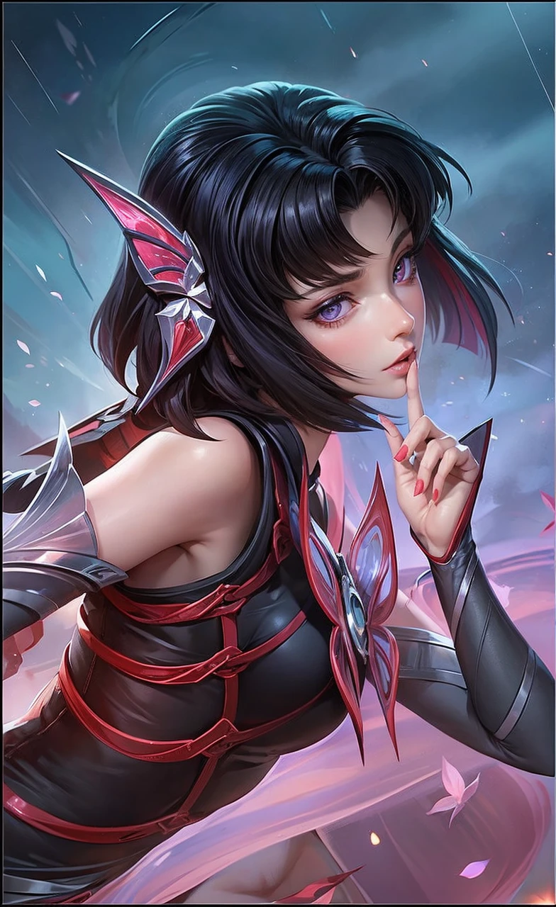 masterpiece:1.2, best quality ultra detailed, Ultra-precise depiction, Ultra-detailed depiction,(best quality),best photo quality, refined rendering, Best quality, masterpiece (Tight breasts), detailed skin texture, detailed cloth texture, detailed eyes, detailed face, intricate detail, 1girl,ultra detailed, background detail, hair detailed,Facial details , hair supedetailed , white hair red hair before the eyes, short hair, medium breasts,purple eyes,masterpiece, cute girl, short hair, medium breasts, detail skin, hyperdetails, light shadows, waist, HDR