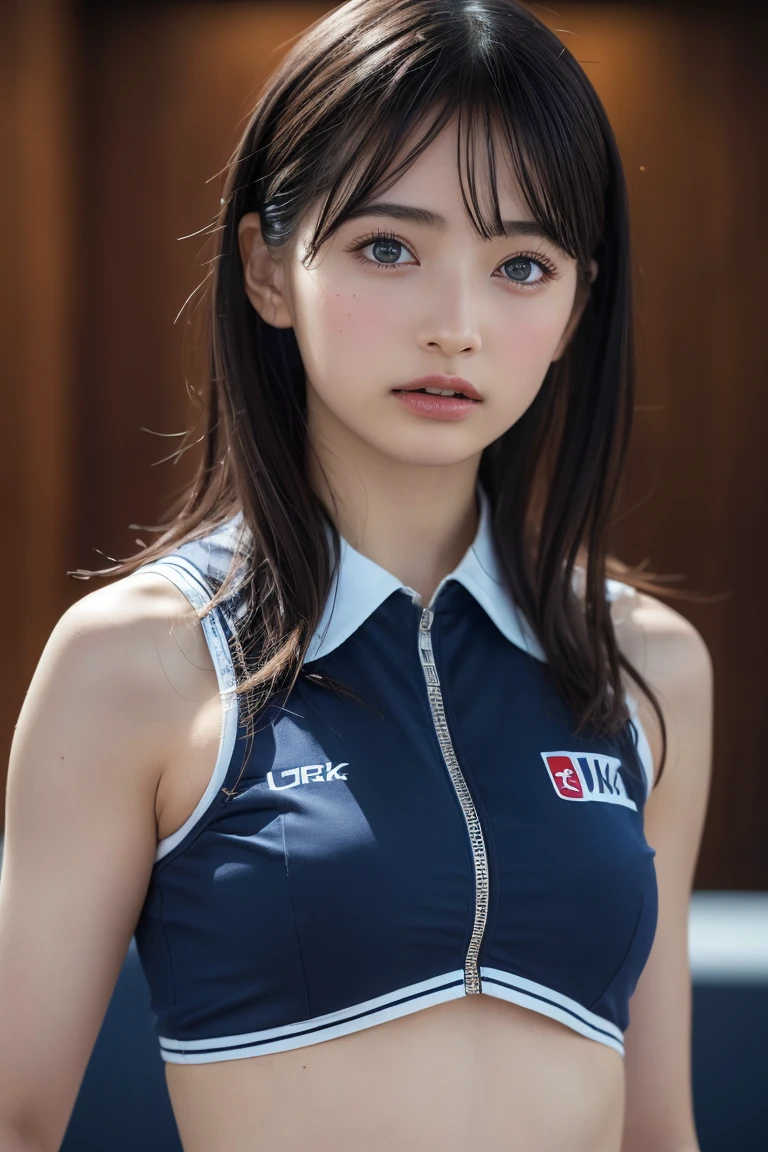 (8K, RAW Photos,Highest quality, High resolution:1.1), (Ultra-realistic:1.4),(Realistic, Realistic:1.3),The Beauty of Japan、Rhythmic gymnastics club、Rhythmic Gymnastics Uniform、((Upper Body:1.3))