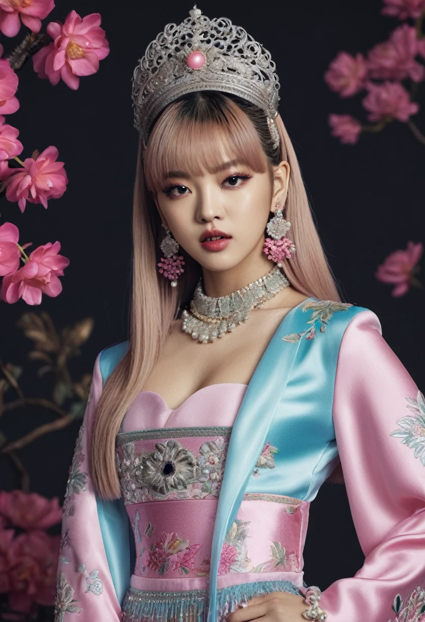 Lisa from Blackpink in the style of an Oriental princess