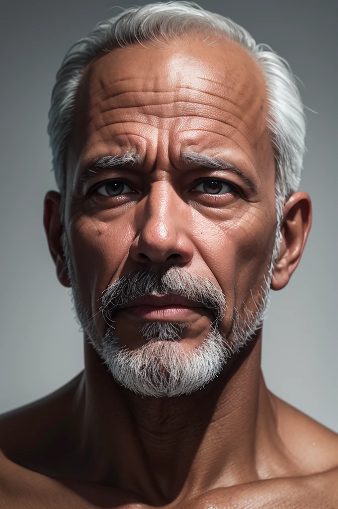 A bald man,oval head,wearing transparent spectacles ,Bangladeshi man,little bit older and fully naked,face oval shaped,no head,he is not wearing anything on head,face is round shaped image shall be realistic