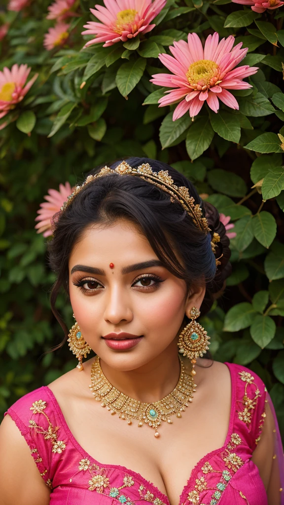 Outdoor image of 18 years in school school photo in school masterpiece, (photorealistic:1.7), best quality, beautiful lighting, Eleanor Latino Woman 20yo Old Big Breasts Plus Size Model random colour beautiful eyes extremely( hair Bun)long extreme curly hair Lifts wearing Indian flowers ethnic elegance princess transparent salwar kameez. Flowers on hair (Persian princess)),off shoulder ,bra, big wearing flower tiara on the head,from top view, selfie, extreme close up photo of curvy Latina indian, hourglass figure, swooping breasts, sexy armpits, seducing on mountains, French braid hair, necklace, sultry, winking at viewer annoyingly, teal pink lace bra and saree, night, (cinematic:1.3), intricate details, (Art Station:1.2),Tamil pretty girl, ultra realistic skin (hair bun)