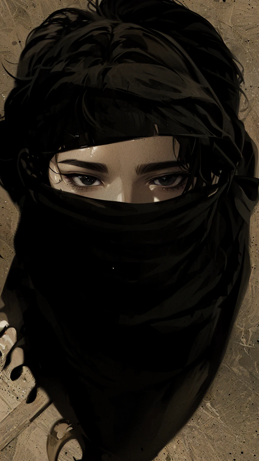 (absurdres, highres, ultra detailed),(Masterpiece, best quality:1.2),1boy,spiky messy hair,Hair covered,black eyes, extremely detailed eyes, close up shot, Portrait, smiling, absolutely stunning art