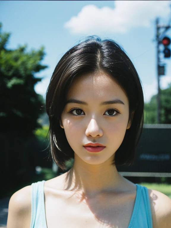 ((最high quality、8K、masterpiece、Portrait:1.3)), Follistic, Disposable Cameras, 35mm film, high quality, One Woman's Voice, Japanese, 30-year-old woman, Beauty, huge , 31 years old, Plump body, Wavy Hair, Wrinkles around the eyes, 、Messy room、Apartment kitchen、Lace pattern bra、Lace pattern panties、barefoot、、wedding ring、belly button、Rat Trail Section、Cleavage、Tie your hair back、A lustful look