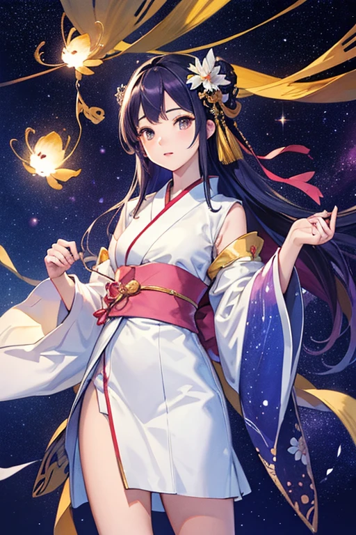 Highest quality、masterpiece、High sensitivity、High resolution、Detailed Description、Orihime and Hikoboshi、Tanabata、milky way、men and women、