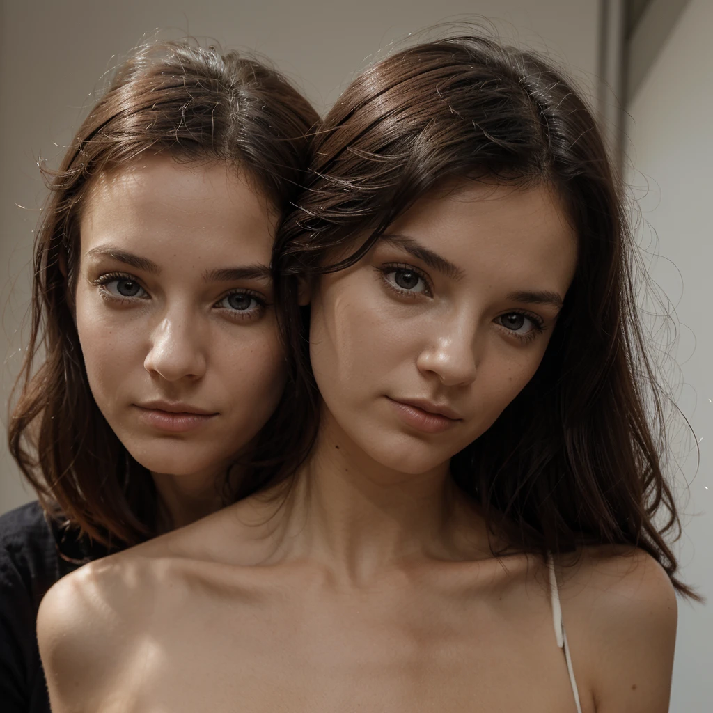 femme Française naturelle de 21 ans jouant au ténis , au long cheveux noir flottant et aux yeux perçant Il doit avoir une expression naturelle et accessible, Pose simple, simple vue, C