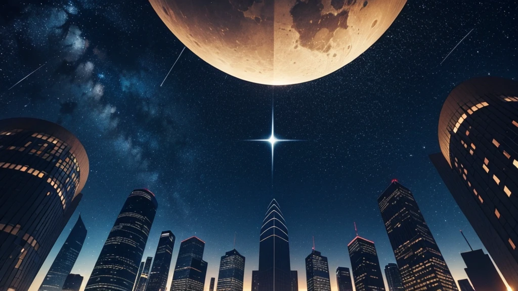 Beautiful shapes made from mathematical shapes and graphs in the night sky, stars, universe