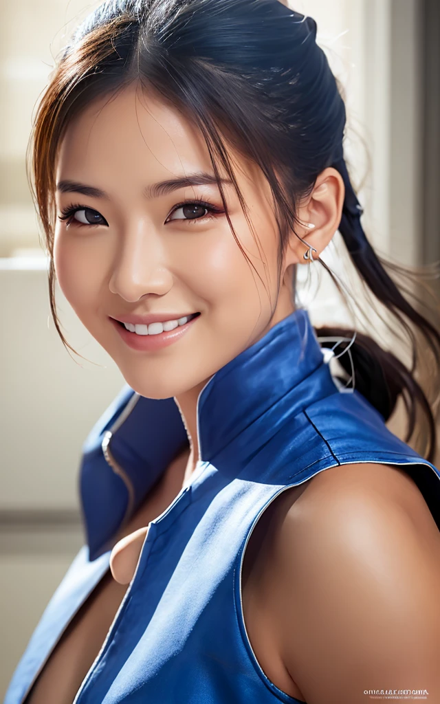 girl, smile, Hyper Realistic, ChunLi, portrait