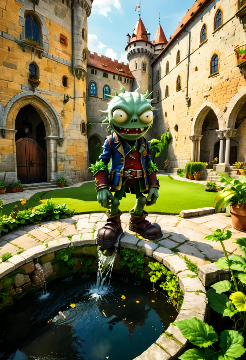 (game,  "Plants vs. Zombies"), which combines elements of zombies and plants. By contrasting colors and designs, it emphasizes the diversity and  of art. The entire scene is filled with a unique sense of innovation and design, full body, (Photography), panoramic view, award-winning, cinematic still, emotional, vignette, dynamic, vivid, (masterpiece, best quality, Professional, perfect composition, very aesthetic, absurdres, ultra-detailed, intricate details:1.3)