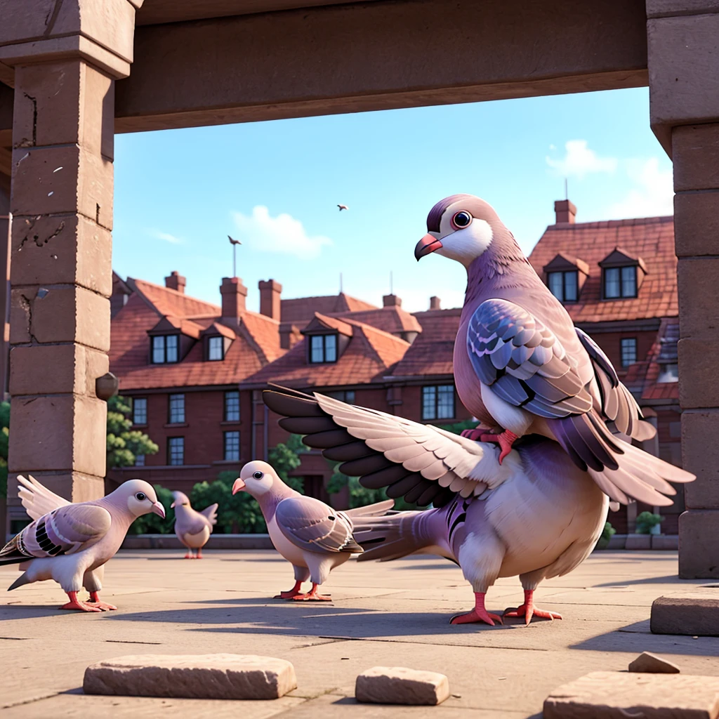 Pigeons were losing strength.