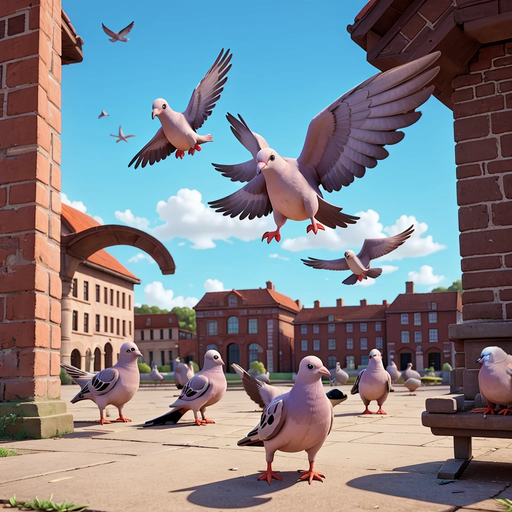 Pigeons  were losing strength. 