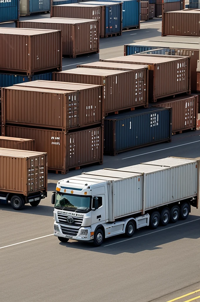 Container truck carrying money