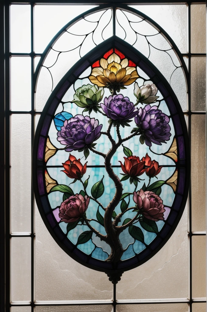 a picture of a stained glass window, intricate art, by Mario Dubsky, stained glass art, amethyst stained glass, detailed art in color, by Robert Richenburg, by Adrienn Henczné Deák