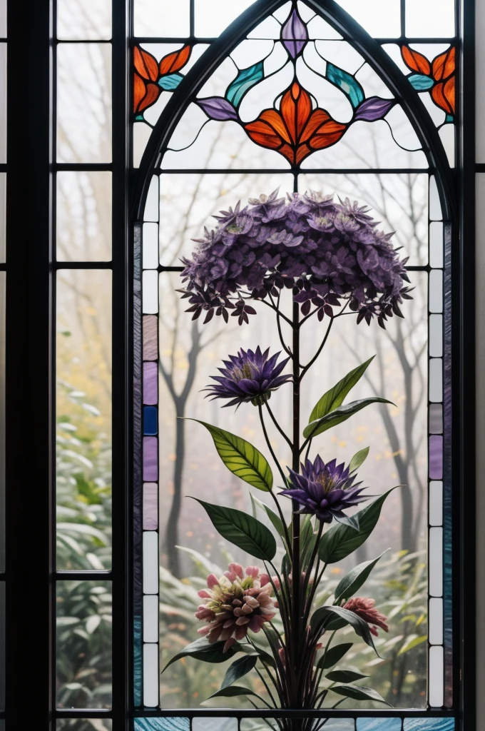 a picture of a stained glass window, intricate art, by Mario Dubsky, stained glass art, amethyst stained glass, detailed art in color, by Robert Richenburg, by Adrienn Henczné Deák
