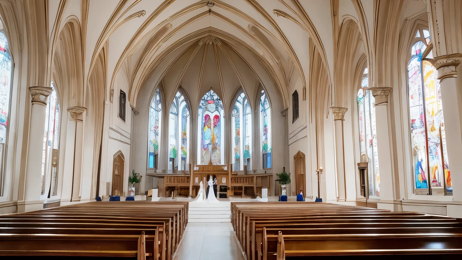 A magnificent and gorgeous church、wedding、wedding場、Exterior of the building、No one here、Eye level、Wide々A clear view、All、Stylish、modern、Architectural Photography