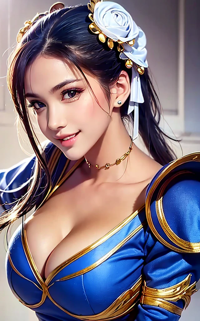 girl, smile, Hyper Realistic, ChunLi, portrait