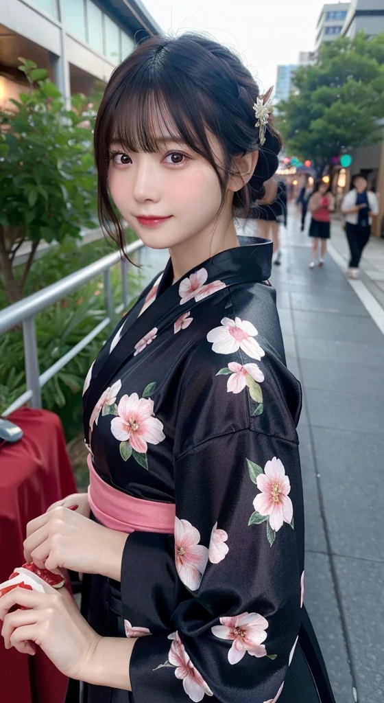 (Highest quality,masterpiece:1.3,Ultra-high resolution,),(Ultra-detailed,Caustics),(Photorealistic:1.4,RAW shooting,)Ultra-Realistic Capture,Very detailed,High resolution 16K human skin closeup。 The skin texture is natural、,Pores、It must be detailed enough to be easily identifiable.。 Skin should look healthy and have an even tone。 Use natural light and color,break,),28 years old,Beauty,,Big Ass,Sweating all over the body,Clothes that are wet with sweat and stick tightly to the body,yukata、Festivals、night、Lots of food stalls、Holding a candy apple in one hand、深night