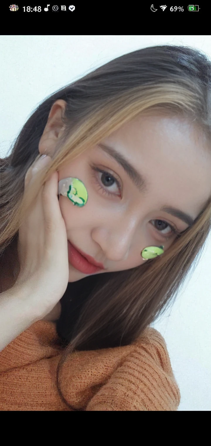21yo girl, pink hair, (twintail Hair). Bitting her lower lip while closing her eye,Wearing white oversize t-shirt,, show shoulders, cleavage, show big thigh, natural big brseast,hands holding breasts,plumpy body, doggy pose