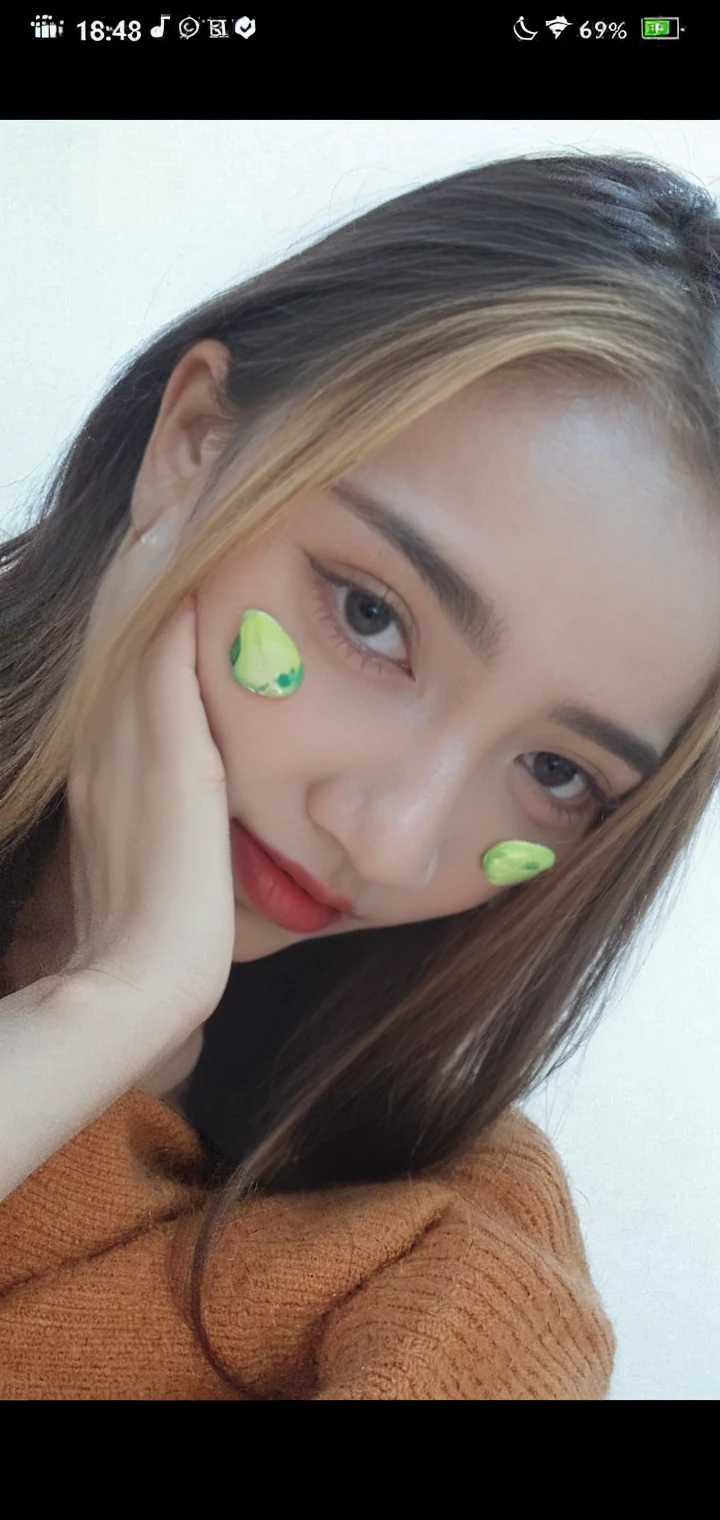 21yo girl, pink hair, (twintail Hair). Bitting her lower lip while closing her eye,Wearing white oversize t-shirt,, show shoulders, cleavage, show big thigh, natural big brseast,hands holding breasts,plumpy body, doggy pose
