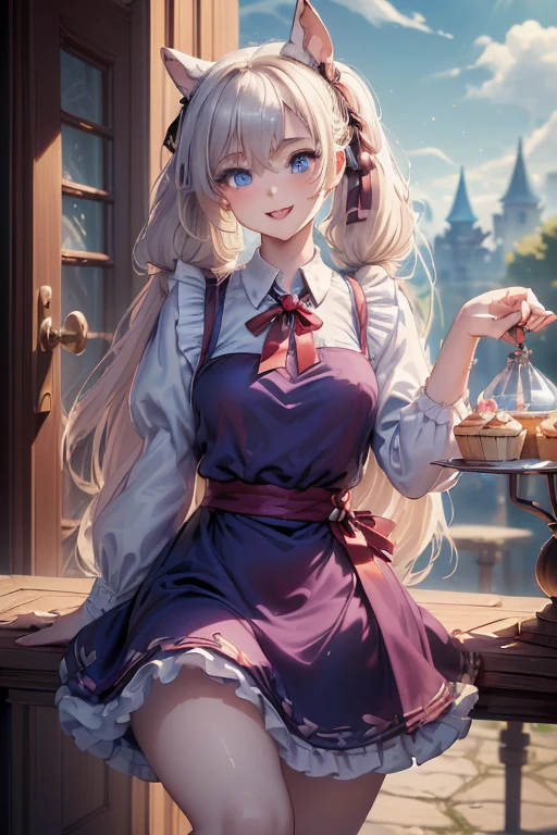 (perky chest:1.2), (pointed chest:1.2),(((Black Tunic:1.3))),(((cakes and bread in the basket),Cute and beautiful girl,Cute round face,Cute smile,with blush cheeks,Red Lip,a girl 22 years old, nsfw:1.2, beautiful body:1.3), shinny skin, BREAK, ((alice in the wonderland:1.3, cute, kawaii, lovely, funny, a girl falling down from sky:1.3, girl flying in sky:1.2, girl floating in air:1.3, rolling upskirt by wind:1.5, (with sparkling eyes and a contagious smile),open mouth, Looking at Viewer, surprised, putting hands on crotch over the skirts:1.35)), BREAK, ((floating things as follows:1.3, PlayingCards, Trump, tea cup, tea pot, tea spoons, pocket watch:1.3, lip sticks, candies:1.2, cookies, jam bottles, classical door_keys)), ((long purply_Blue dress :1.5, wearing long flaired skirt:1.3, the skirt is blowing:1.3, cute White Apron, black stockingedium long platinum-blonde hair:1.2, twin tail hair:1.6, tied hair with a cute ribbon), (Blue eyes, bright pupils with highlights, detailed eyes), (lying down on your back:0.7, spreading legs with rising up straight:0.7), sexy posture, fantastic colorful art, (fantasy art:1.2, wondered images), ((correct anatomy:1.5, perfect anatomy:1.3, correct hand, )),