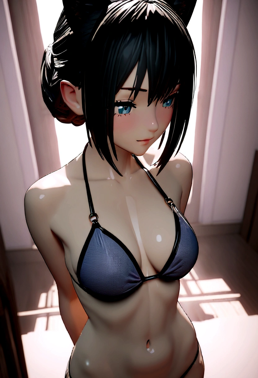 ((best quality)), ((Masterpiece)), (details), 1 girl, Wear a bikini.sexy.Fucking a dog in 3D
