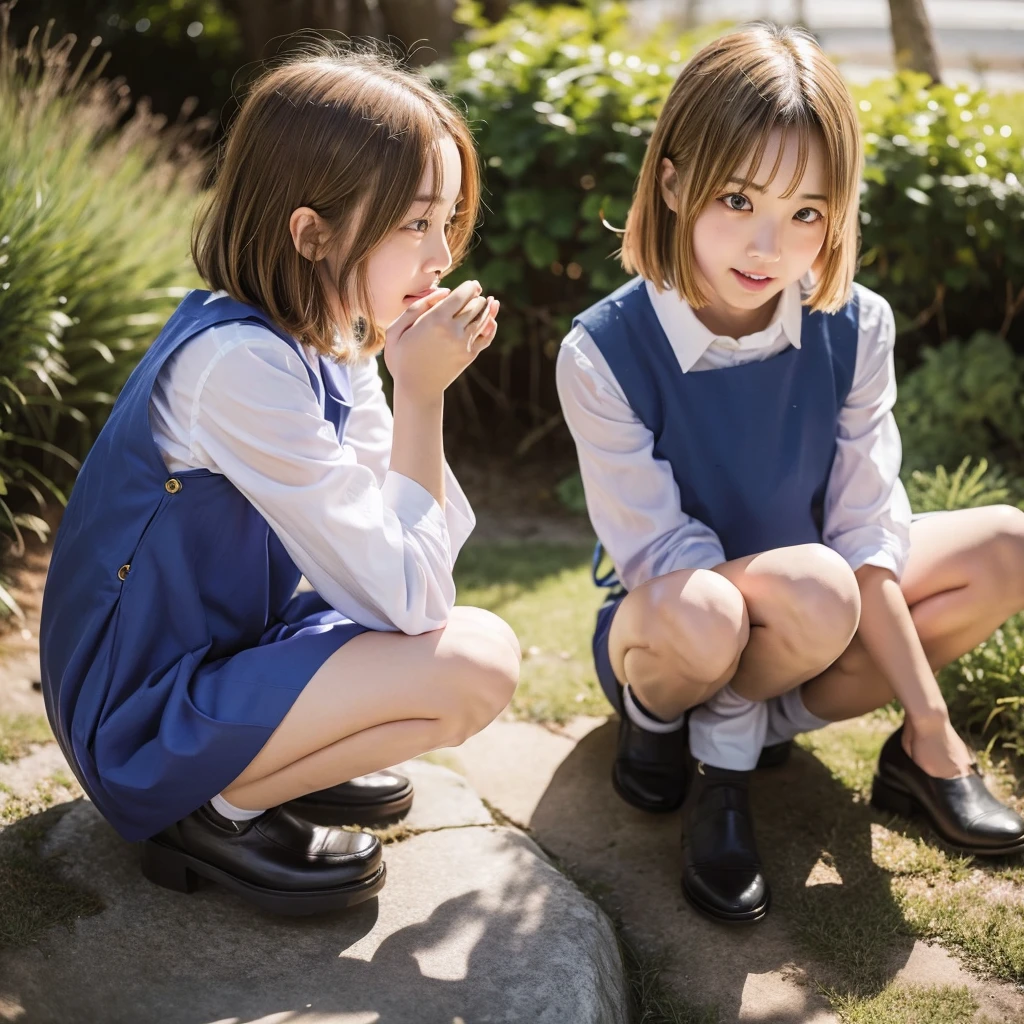 Suwako Moriya kneeling　Thong mocking　Cute face　