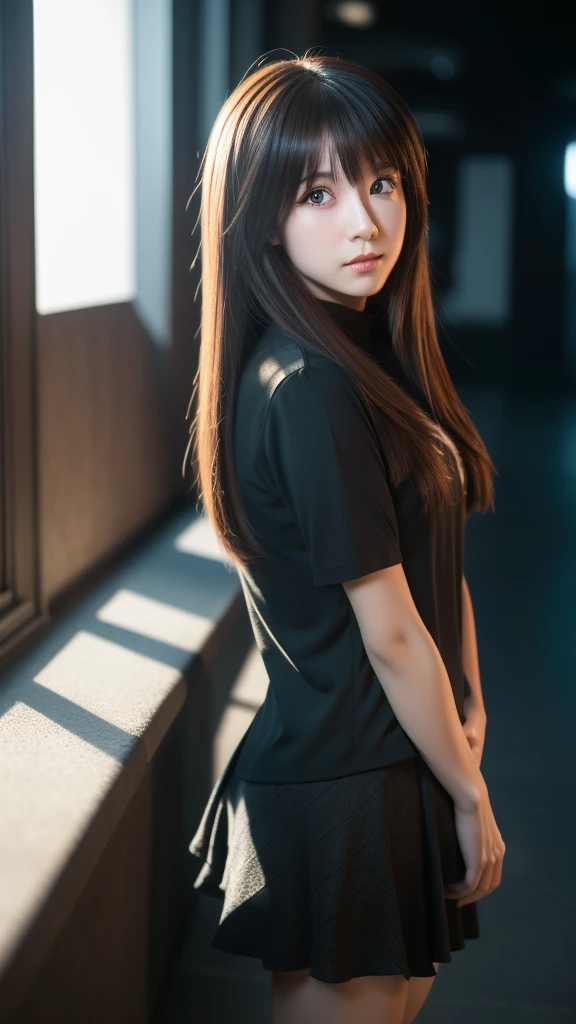 full body, Serious face, (masterpiece), best quality, expressive eyes, perfect face, anime girl, Fate/Stay Night anime, Rin Tohsaka anime, Rin Tohsaka Fate/Stay Night HDR (High Dymanic Range), Ray Tracing, Super resolution, Unreal 5, Subsoil Scatter, PBR Textures, Post Processing, Anisotropic filtering, Depth of Field, High Sharpness and Sharpness, Multilayer Textures, Surface shading, Precise simulation of light-material interactions, Perfect ratios, Octane rendering, duotone illumination, low ISO, white balance, Rule of thirds, Wide aperture, 8K RAW, high-efficiency sub-pixels, sub-pixel convolution, glow particles
