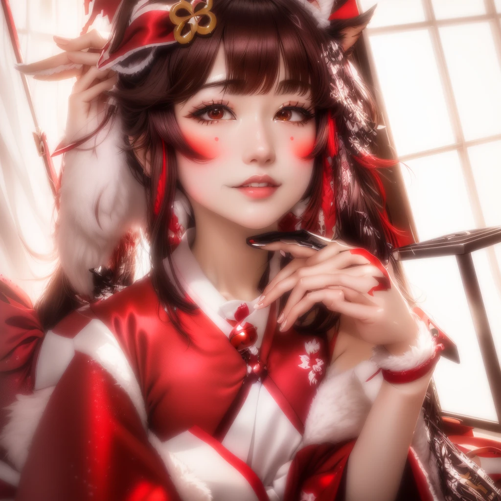 araffe dressed in a red and white outfit posing for a picture, anime girl cosplay, anime cosplay, cosplay, reimu hakurei, cosplayer, ayaka cosplay, ayaka genshin impact, professional cosplay, cosplay photo, keqing from genshin impact, japanese goddess, zhongli from genshin impact, onmyoji