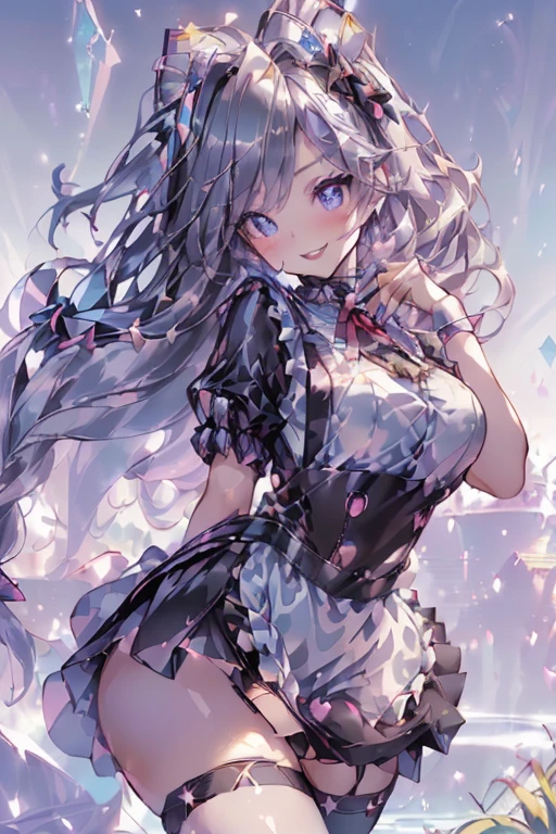 (perky chest:1.2), (pointed chest:1.2),(((Black Tunic:1.3))),(((cakes and bread in the basket),Cute and beautiful girl,Cute round face,Cute smile,with blush cheeks,Red Lip,a girl , nsfw:1.3, beautiful body:1.3), shinny skin, BREAK, ((alice in the wonderland:1.4, cute, kawaii, lovely, funny, a girl falling down from sky:1.4, the girl is flying in sky:1.2, girl floating in air:1.3, rolling upskirt by wind:1.5, (with sparkling eyes and a contagious smile),open mouth, Looking at Viewer, surprised, putting hands on crotch over the skirts:1.5)), BREAK, ((floating things as follows:1.3, PlayingCards, Trump, tea cup, tea pot, tea spoons, pocket watch:1.3, lip sticks, candies:1.2, cookies, jam bottles, classical door_keys)), ((long purply_Blue dress :1.5, wearing long flaired skirt:1.3, the skirt is blowing:1.3, cute White Apron, black stockingedium long platinum-blonde hair:1.2, twin tail hair:1.6, tied hair with a cute ribbon), (Blue eyes, bright pupils with highlights, detailed eyes), (lying down on your back:0.7, spreading legs with rising up straight:0.7), sexy posture, fantastic colorful art, (fantasy art:1.3, wondered images), ((correct anatomy:1.5, perfect anatomy:1.3, correct hand, )),