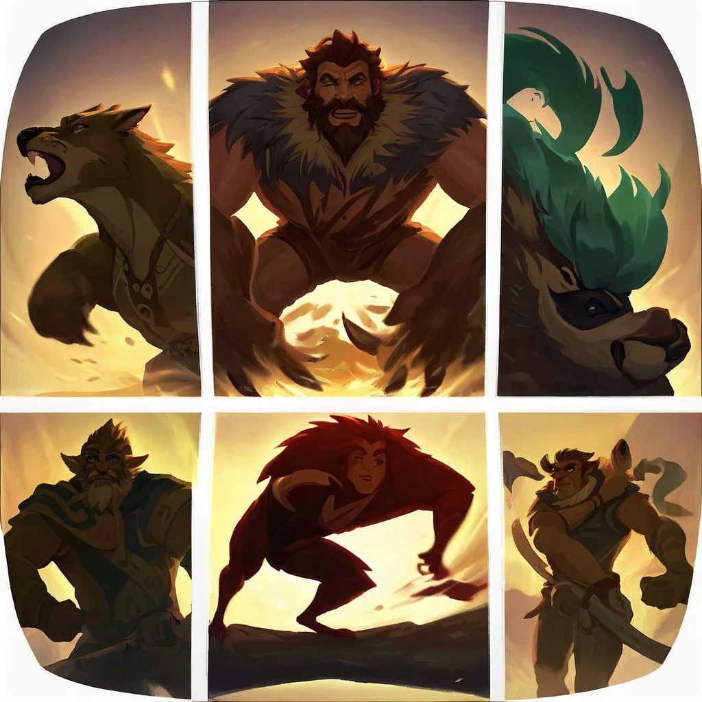 I want a very wild character icon, acting like an animal, but still human