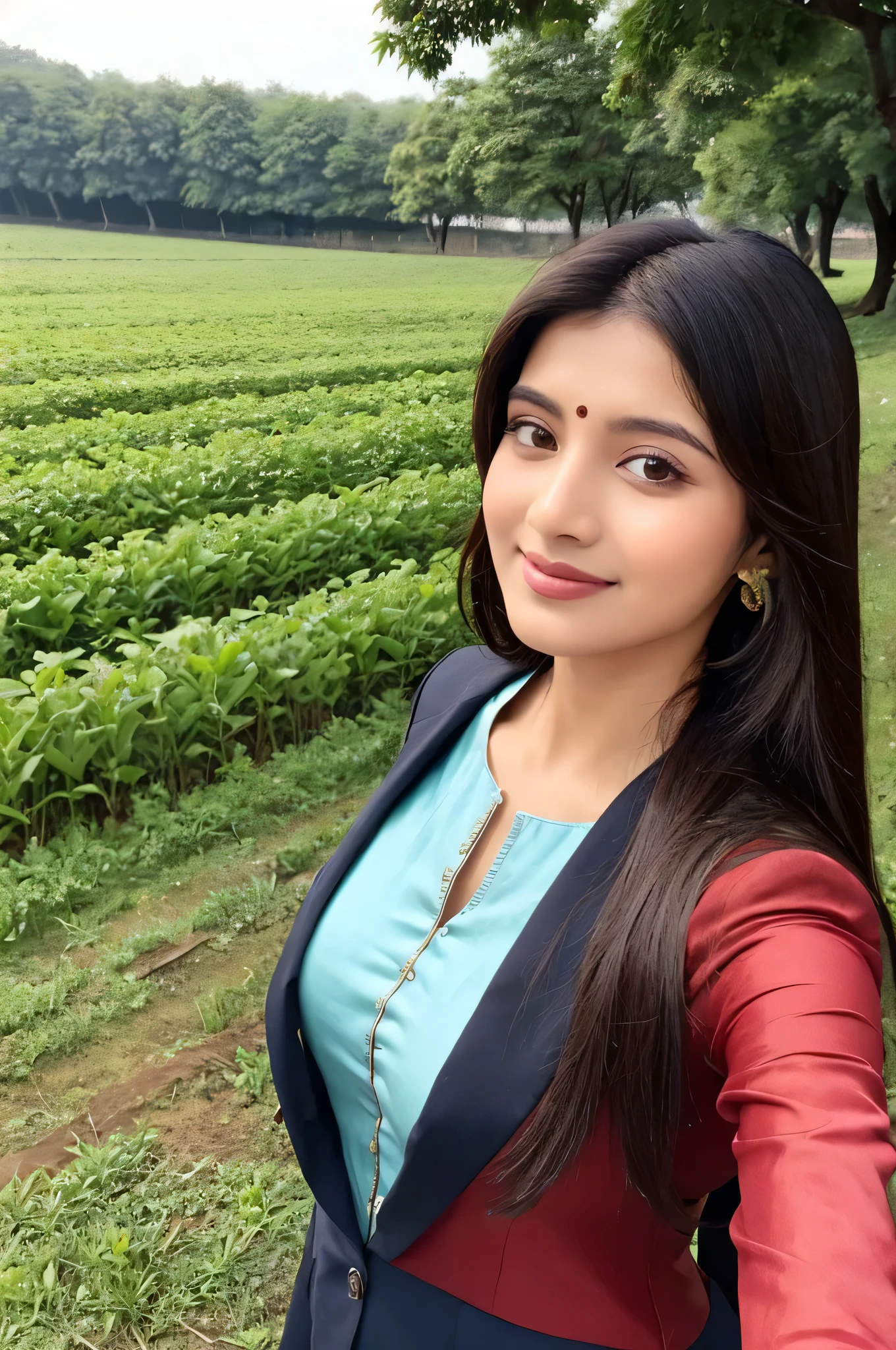 Taking selfie in desi farm wearing suit salwar. (Big brast)