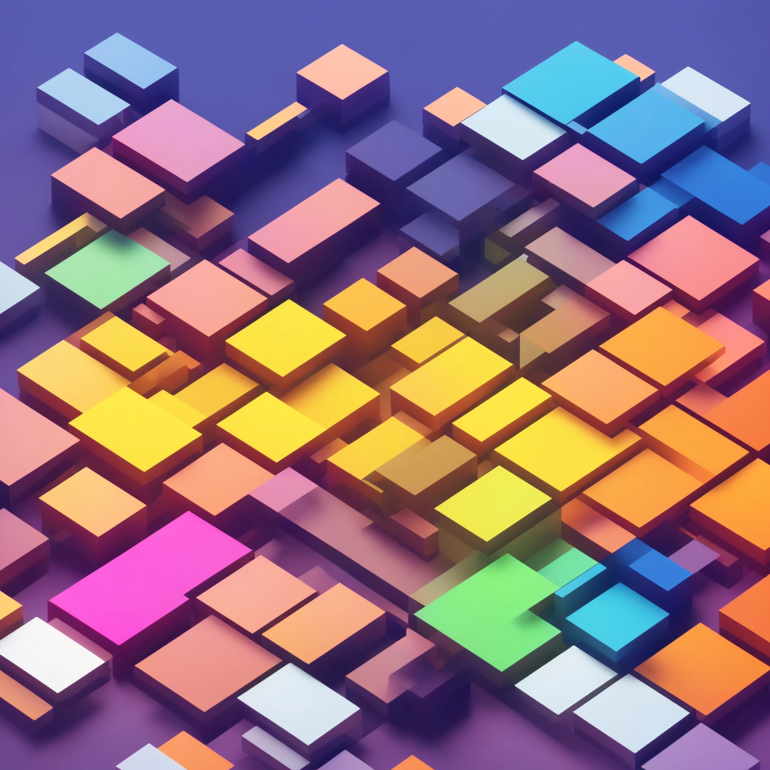 logo, cube, gradient, letter b