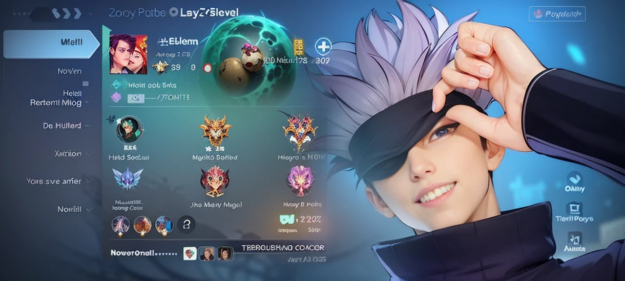 boy with purple hair and red shirt holding a purple ball, Masterpiece, ultra HD, detailed all picture, a close up of a devil, dyrroth from mobile legend, evil, extremely detailed artgerm, mobile legends character, inspired by Dyrroth, Six pack chest and abs, black jewel above the chest, red eyes, glare.