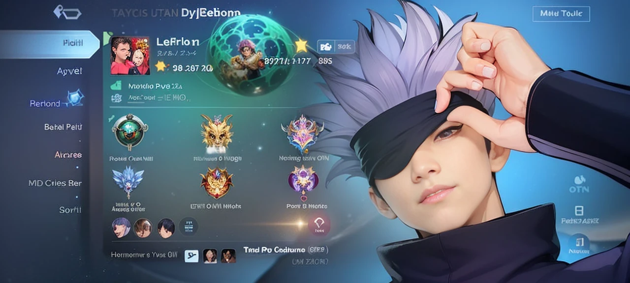 boy with purple hair and red shirt holding a purple ball, Masterpiece, ultra HD, detailed all picture, a close up of a devil, dyrroth from mobile legend, evil, extremely detailed artgerm, mobile legends character, inspired by Dyrroth, Six pack chest and abs, black jewel above the chest, red eyes, glare.
