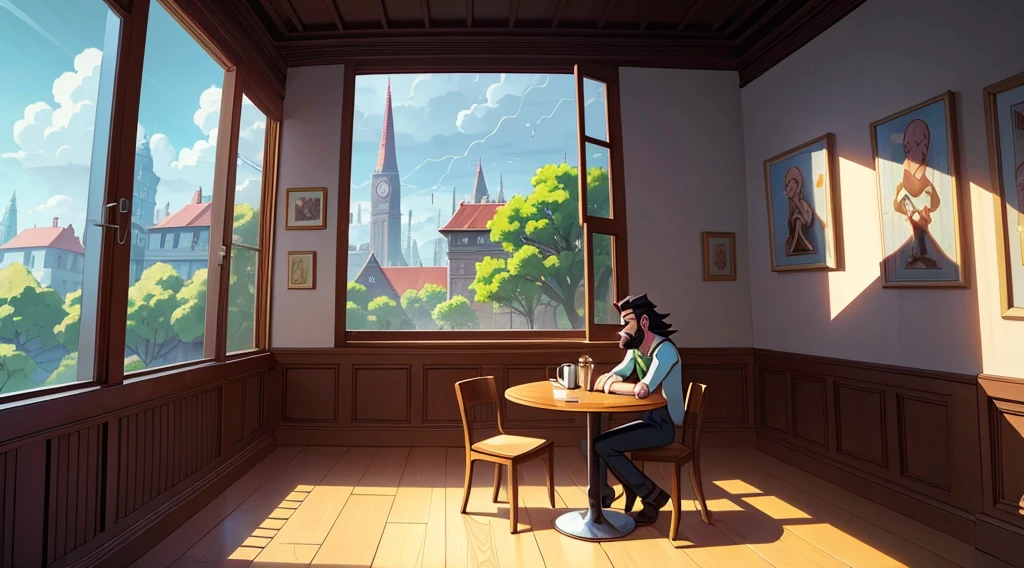 naughty man, window, Raby, thunder, articulation, café, hall, To view, animated cartoon, relaxante,