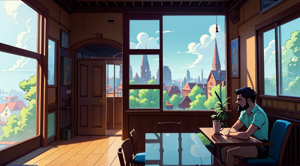 naughty man, window, Raby, thunder, articulation, café, hall, To view, animated cartoon, relaxante,