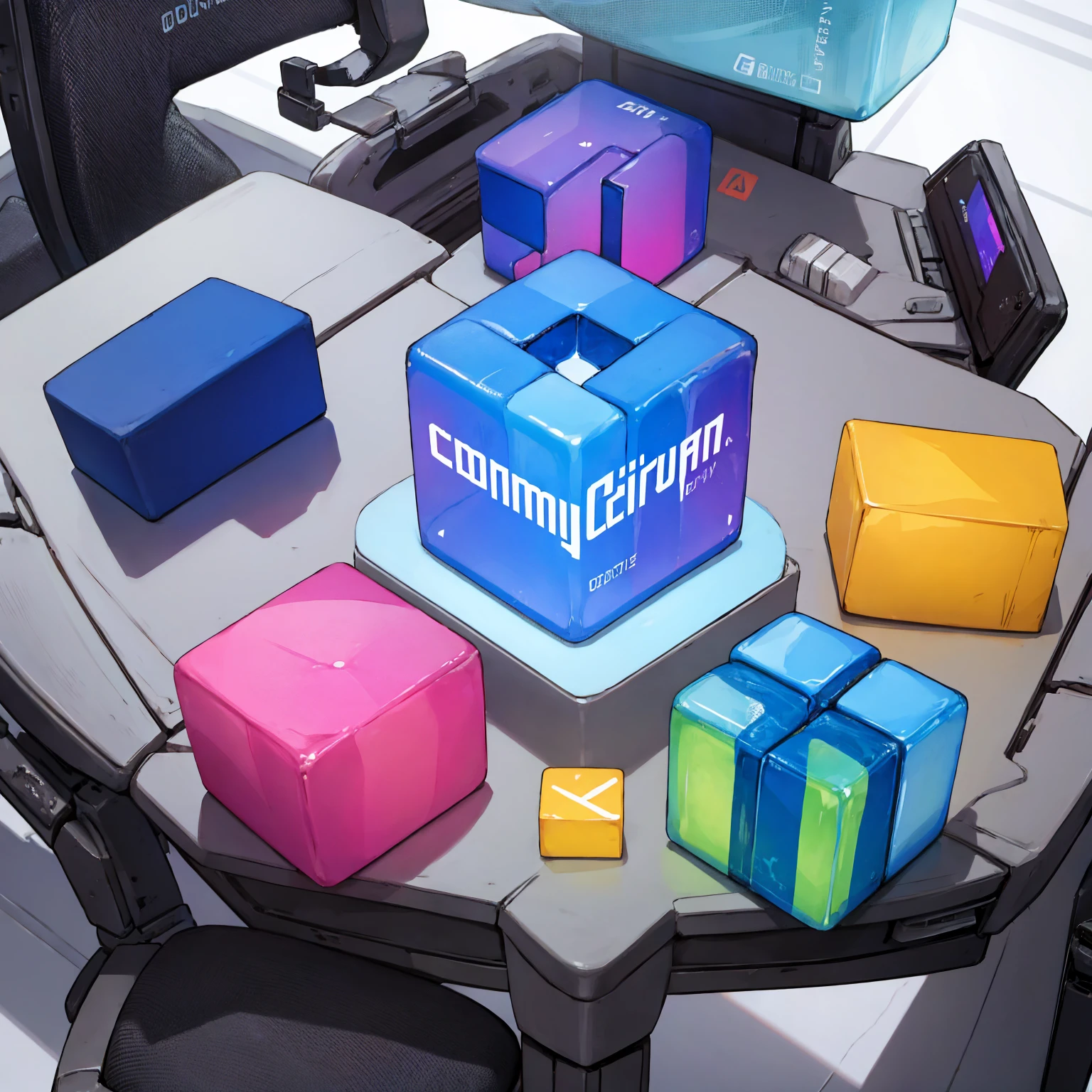 gradient cube logo for a community