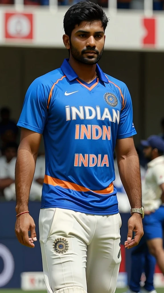 Men indian cricket player and tshirt 