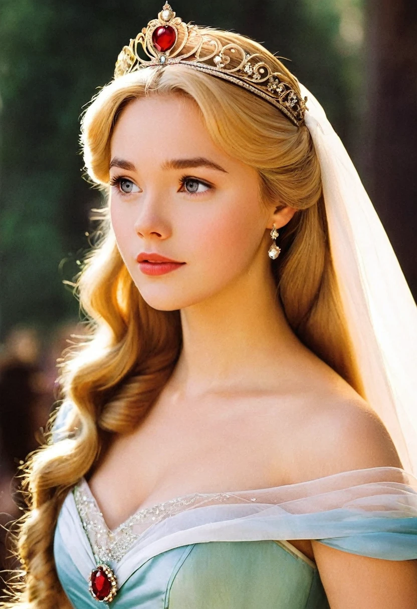 a Disney princess Aurora as Tatiana Romanova, 20 years old  