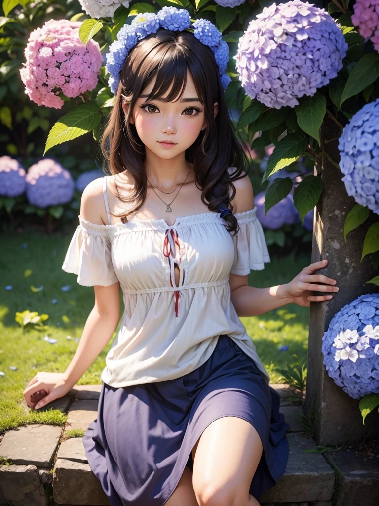 Girl hydrangea