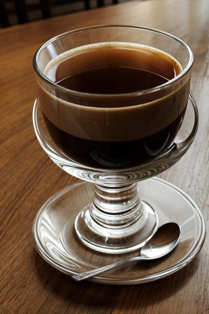 Glass of Sweet and coffee and around it love, art and nature