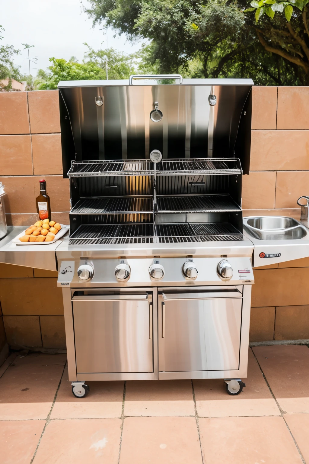 POST OF SALE OF GRILL BY prosalud, It has to contain the price of 15 soles and images of the food