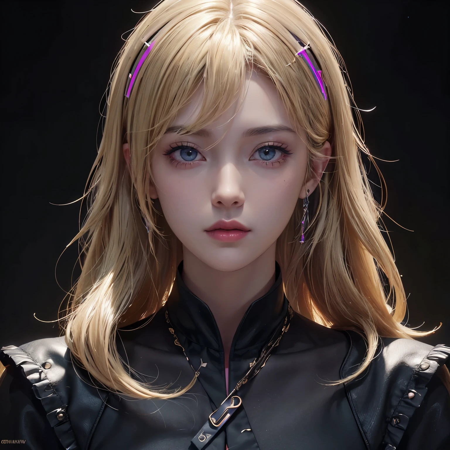 Polychrome,, night, dark, blonde, Show Viewer, In-person audience, Limited Edition Palette, Black background, Shine,(Highly detailed CG Unity 8k wallpaper),(masterpiece), (Highest quality), (Vaporwave Style), (Super detailed), (Best illustrations),(Best Shadow),Perfect lighting , Perfect Anatomy , Vibrant colors、There&#39;s a Kirin behind him、