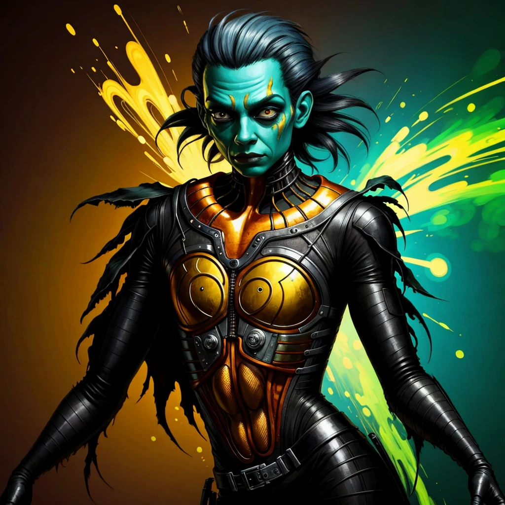 Tinfoil mutant character blending the distinct artistic techniques of Esao Andrews
