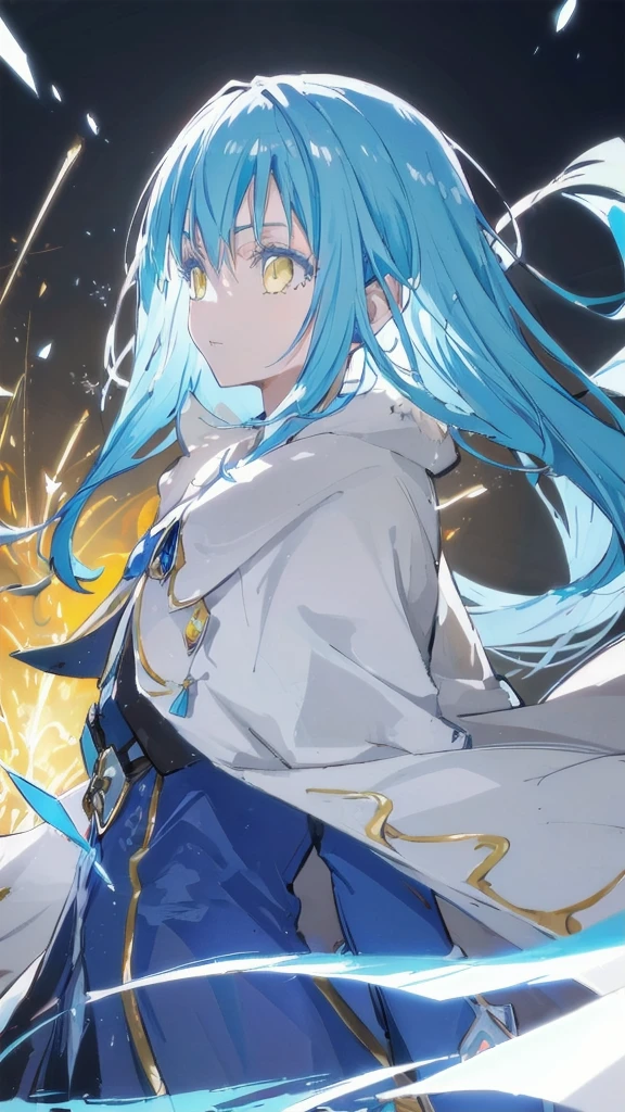 {{{masterpiece}}}, {{{best quality}}}, {{ultra-detailed}}, {illustration}, {{an extremely delicate and beautiful}},{{{beautiful detailed eyes}}},{{{cinematic lighting}}},{{{dynamic lighting}}},{{{detailed}}}, {{{high resolution}}},A vibrant color palette is used,{{{ the neon colors in the background}}}, Reflections and prismatic effects can be seen in the character's hair and background, expression is serious,combat uniform, hair and clothes sway in the wind, The light effects are skillfully used, magical atmosphere, The background is filled with shining lines and colorful shards of light, the movement of energy, realistic, japan anime taste, yellow eyes that charm everyone in the world, Straight hair, the whole body, {{{dynamic angle}}}, wide shot, {{{very wide shot}}},  (ultra details),anime colored,2D,glowify,
