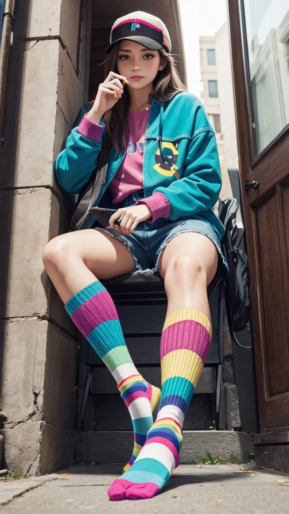 Day of colorful socks with fingers